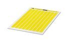 LABEL, POLYESTER, YELLOW, 8MM X 18MM