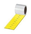 LABEL, POLYESTER, YELLOW, 12.5MM X 31MM