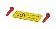 WARNING PLATE, ATT DANGER, 10MM, YEL, TB