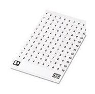 MARKER CARD, 1 TO 250, 5.08MM, WHITE, TB