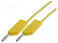 Test lead; 60VDC; 16A; with 4mm axial socket; Len: 1m; yellow HIRSCHMANN T&M