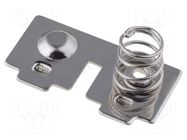 Button-like/spring contact; AAA,N,R3; Batt.no: 2; PCB,push-in KEYSTONE