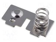 Button-like/spring contact; AAA,N,R3; Batt.no: 2; PCB,push-in KEYSTONE