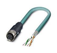 SENSOR CORD, 4P M12 RCPT-FREE END, 1M