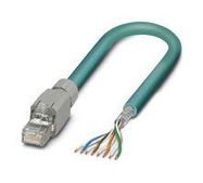 ETHERNET CABLE, RJ45 PLUG-FREE END, 5M