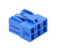 CONN HOUSING, RCPT, 6POS, 6.5MM, BLUE