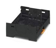 DIN RAIL HOUSING, LOWER, ABS, BLACK