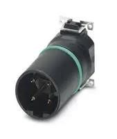FLUSH TYPE CONN, PLUG, 4POS, M12, PCB