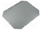 Mounting plate; zinc-plated steel; W: 265mm; L: 215mm; Thk: 1.5mm FIBOX