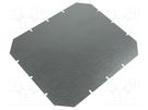 Mounting plate; zinc-plated steel; W: 320mm; L: 265mm; Thk: 1.5mm FIBOX