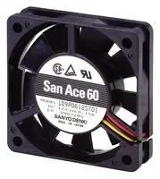 DC AXIAL FAN, 14.1CU.FT/MIN, BALL, 60MM