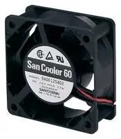 DC AXIAL FAN, 23CU.FT/MIN, BALL, 60MM