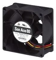 AXIAL FAN, 80MM, 2.25M3/MIN, 55DBA, 12V