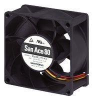 DC AXIAL FAN, 91.8CU.FT/MIN, BALL, 80MM