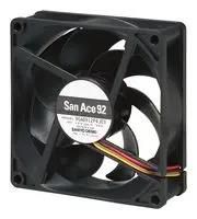 AXIAL FAN, 92MM, 2.2M3/MIN, 43DBA, 12V