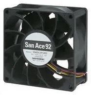 DC AXIAL FAN, 141CU.FT/MIN, BALL, 92MM