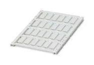 LABEL, POLYCARBONATE, WHITE, 8MM X 18MM