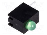 LED; in housing; 3mm; No.of diodes: 1; green; 20mA; 80°; 1.6÷2.6V LUCKYLIGHT
