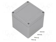 Enclosure: multipurpose; X: 100mm; Y: 100mm; Z: 90mm; ABS; dark grey GAINTA