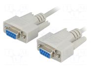 Cable; D-Sub 9pin socket,both sides; Len: 2m; connection 1: 1 BQ CABLE