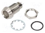 Indicator: LED; recessed; red; 24÷28VDC; Ø12.7mm; IP67; connectors MARL