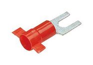 TERMINAL, FORK TONGUE, #6, RED, 22-18AWG