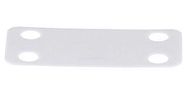 MARKER PLATE, 19.1MM X 44.5MM, PA, WHITE