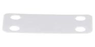 MARKER PLATE, 19.1MM X 44.5MM, PA, WHITE