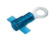 TERMINAL, RING TONGUE, 1/4", 14AWG, BLU