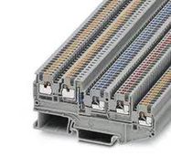 DIN RAIL TB, PUSH IN, 5POS, 26-14AWG