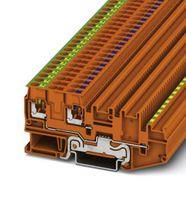 DIN RAIL TB, PUSH IN, 3POS, 24-12AWG