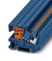 DIN RAIL TB, PUSH IN, 2POS, 20-8AWG