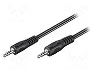 Cable; Jack 3.5mm 3pin plug,both sides; 2.5m Goobay
