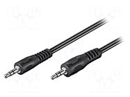 Cable; Jack 3.5mm 3pin plug,both sides; 1.5m GOOBAY