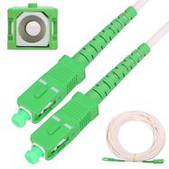 Extralink SC/APC-SC/APC | Patchcord | LSOH, Single mode, Simplex, G.657A2, 3mm, 10m, white, EXTRALINK