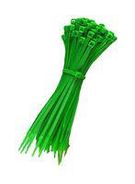 CABLE TIE, NYLON 6.6, 300MM, GREEN,PK100