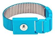 METAL WRIST STRAP, ESD, SNAP STUD, BLUE