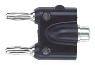 ADAPTER, PHONO JACK-DOUBLE BANANA PLUG