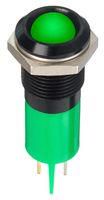 LED PANEL INDICATOR, GREEN, 16MM, 12VDC