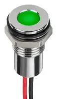 LED PANEL INDICATOR, GREEN, 6MM, 12VDC