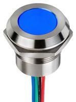 LED PANEL INDICATOR, 22MM, RED/GRN/BLU