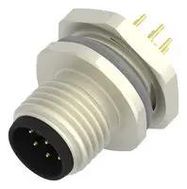 SENSOR CONN, 8POS, PLUG, M12, PANEL
