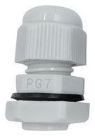 CABLE GLAND, PA/NBR, 5MM-10MM, WHITE