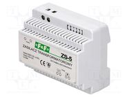 Power supply: transformer type; for DIN rail; 15VDC; 0.8A; 230VAC F&F