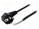 Cable; 3x0.75mm2; CEE 7/7 (E/F) plug angled,wires; PVC; 1.8m LIAN DUNG