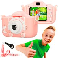Extralink Kids Camera H27 Dual Pink Digital Camera, 1080P 30fps, 2.0" Display, EXTRALINK