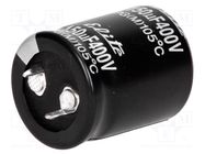 Capacitor: electrolytic; SNAP-IN; 150uF; 400VDC; Ø25x31mm; ±20% Elite