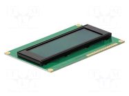Display: OLED; alphanumeric; 20x4; Dim: 98x60mm; yellow-green; 1x16 DISPLAY VISIONS