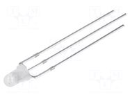 LED; red/yellow-green; 3mm; 30°; Front: convex; 1.8÷2.6/1.8÷2.6VDC OPTOSUPPLY