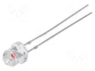 LED; pink; 4.85mm; 500÷750mcd; Front: Diamond; Pitch: 2.54mm; THT OPTOSUPPLY